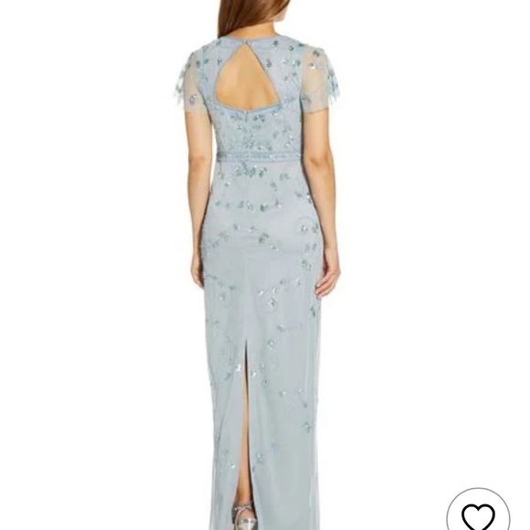𝅺NWT Adrianna Papell Papell Studio Beaded Long Dress size 8 - Picture 2 of 7